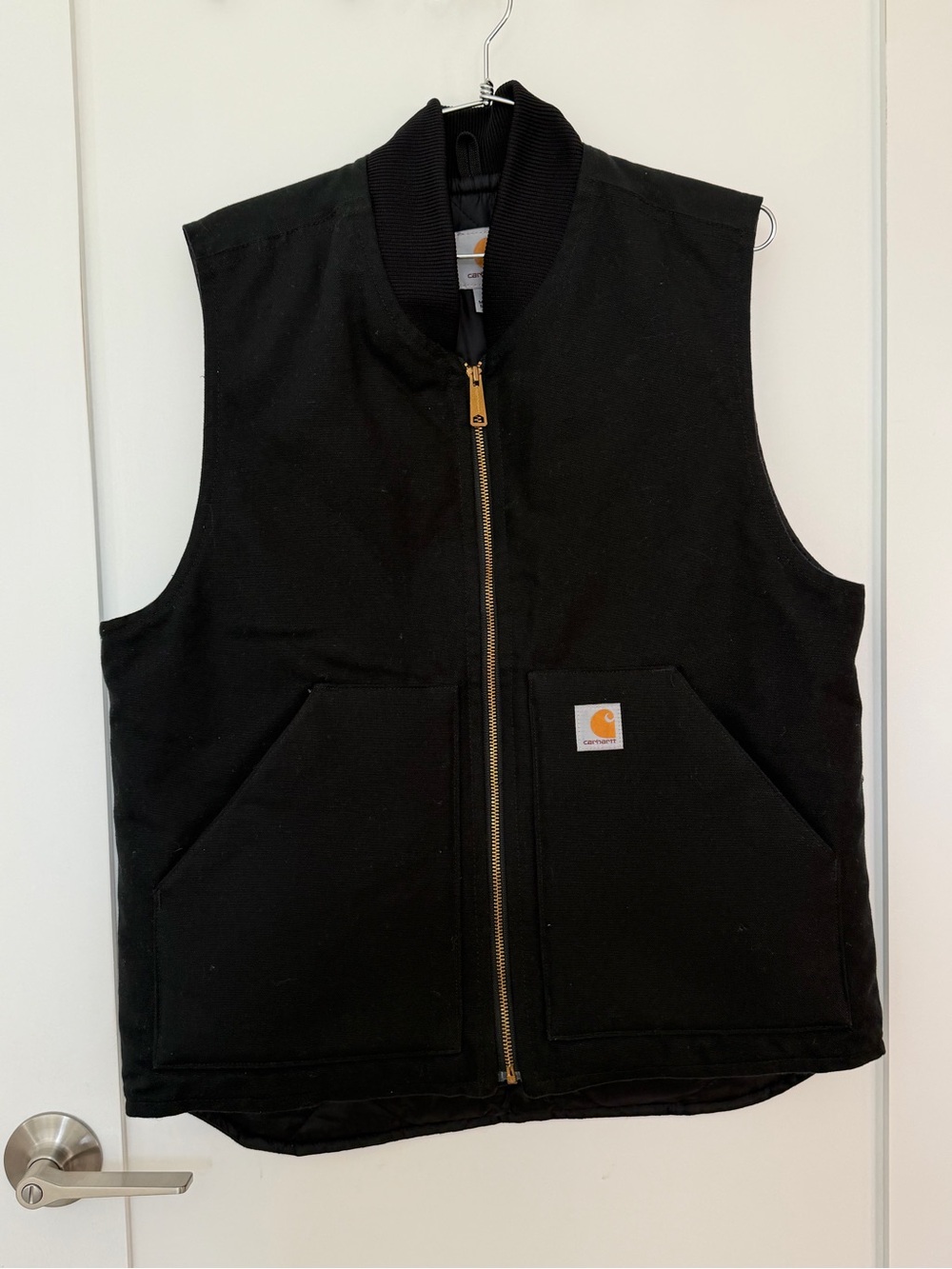 Carhartt Men's Arctic Quilt Lined Duck Vest Jacket Black Size Medium